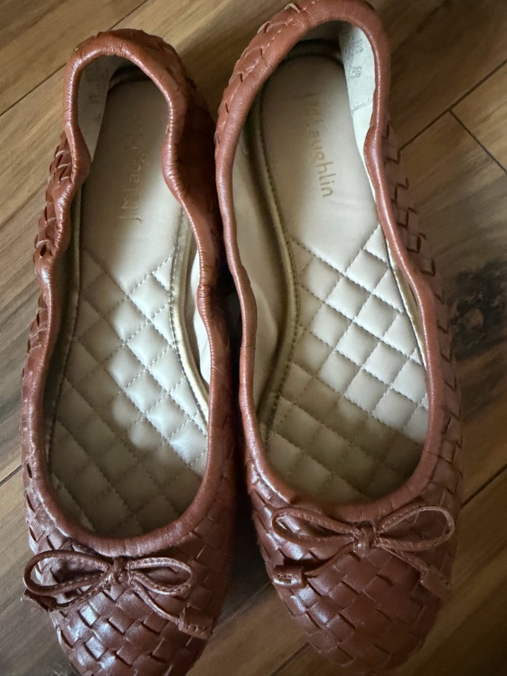 J. McLaughlin Tan Woven Leather Ballet Flats - Picture 9 of 9